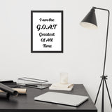 G.O.A.T Framed Matte Paper Poster