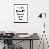 G.O.A.T Framed Matte Paper Poster