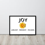 JOY Framed Matte Paper Poster