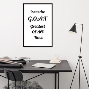 G.O.A.T Framed Matte Paper Poster