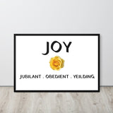 JOY Framed Matte Paper Poster