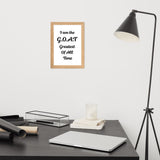 G.O.A.T Framed Matte Paper Poster