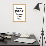 G.O.A.T Framed Matte Paper Poster