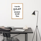 G.O.A.T Framed Matte Paper Poster