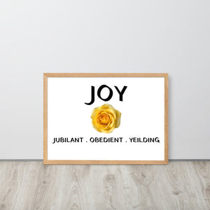 JOY Framed Matte Paper Poster