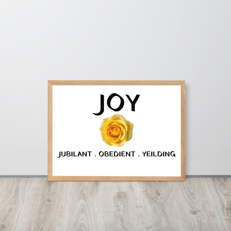 JOY Framed Matte Paper Poster