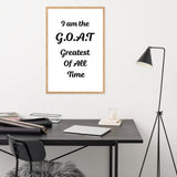 G.O.A.T Framed Matte Paper Poster
