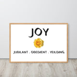 JOY Framed Matte Paper Poster