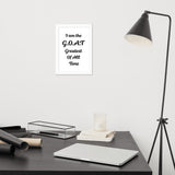 G.O.A.T Framed Matte Paper Poster