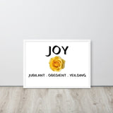 JOY Framed Matte Paper Poster