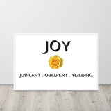 JOY Framed Matte Paper Poster