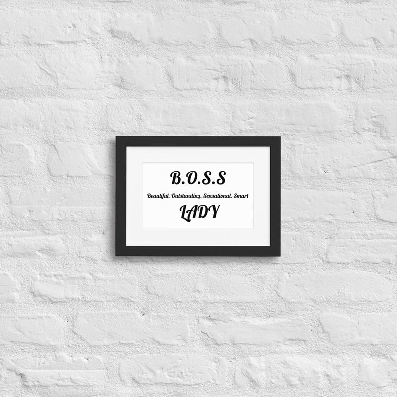 BOSS LADY Matte Paper Framed Poster With Mat