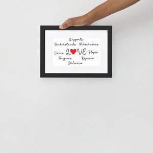 LOVE Matte Paper Framed Poster With Mat