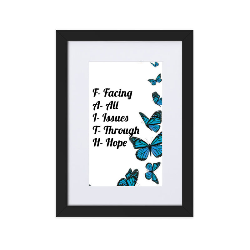 FAITH Matte Paper Framed Poster With Mat