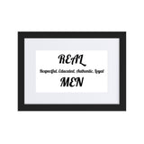 REAL MEN Matte Paper Framed Poster With Mat
