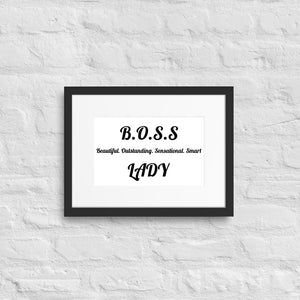 BOSS LADY Matte Paper Framed Poster With Mat