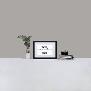 REAL MEN Matte Paper Framed Poster With Mat