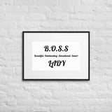 BOSS LADY Matte Paper Framed Poster With Mat