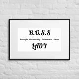 BOSS LADY Matte Paper Framed Poster With Mat