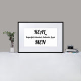 REAL MEN Matte Paper Framed Poster With Mat