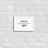 BOSS LADY Matte Paper Framed Poster With Mat