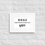 BOSS LADY Matte Paper Framed Poster With Mat
