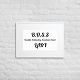 BOSS LADY Matte Paper Framed Poster With Mat