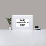 REAL MEN Matte Paper Framed Poster With Mat