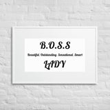 BOSS LADY Matte Paper Framed Poster With Mat