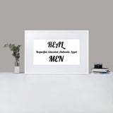 REAL MEN Matte Paper Framed Poster With Mat