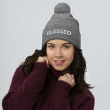 'BLESSED' Pom-Pom Beanie