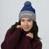 'BLESSED' Pom-Pom Beanie