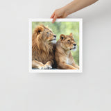 LION Framed Photo Paper Poster