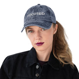'FOCUSED' Vintage Cotton Twill Cap